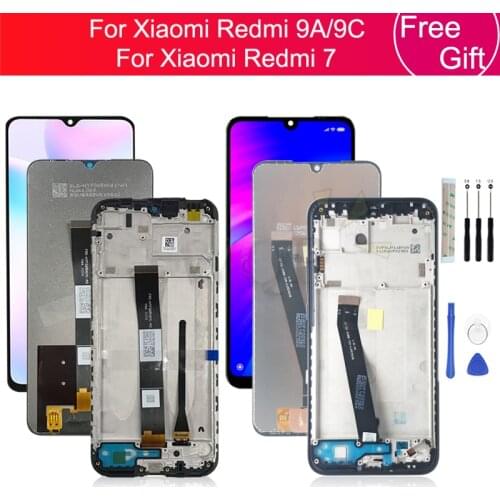 For Xiaomi Redmi 9a/9C LCD Display Touch Screen Digitizer Assembly With Frame For Redmi 7 lcd Display Replacement Repair parts