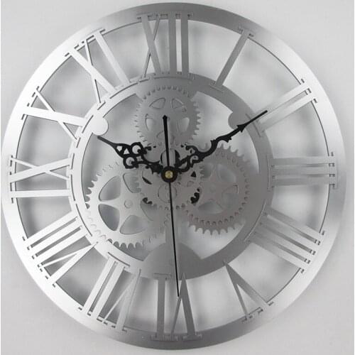 European antique gear wall clock vintage mechanical gear clock Large Gear Wall Clock For Art Home Living Room Wall Decoration