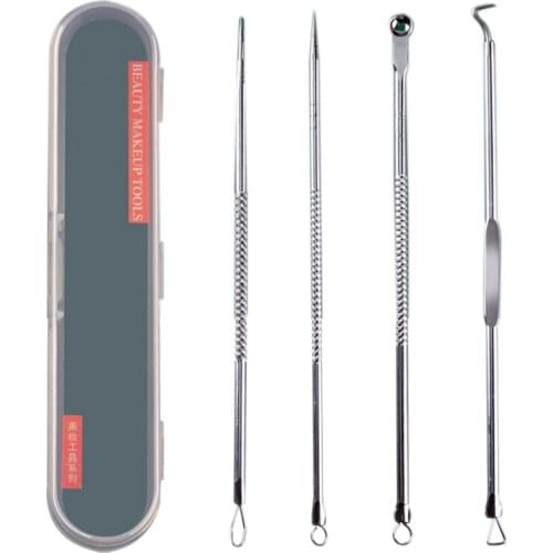New 4PCS/Set Stainless Steel Acne Removal Needles Pimple Blackhead Remover Tools Face Skin Care Tools