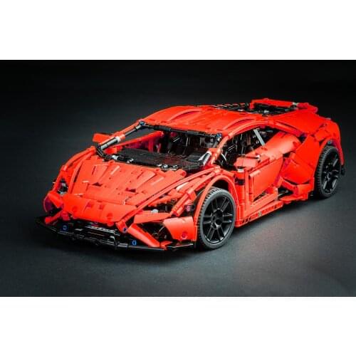 Technology building block MOC-44637 monster motor driven super sports car remote control assembly toy boy birthday present