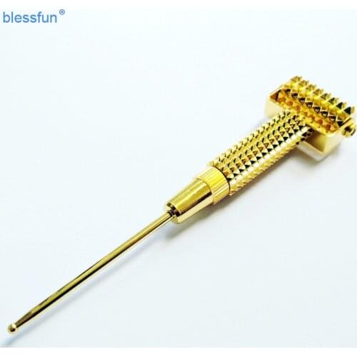 Korea Multi-functional Acupuncture Points Detector Probe Facial Ear Acupoints Spring Needle Rolling Massage Tools Gold/Silver
