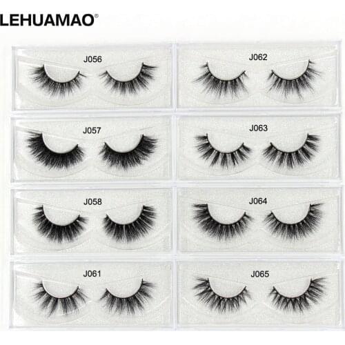 LEHUAMAO False Eyelashes 1 Pair 3D Mink Lashes Natural Lightweight false eyelashes Crisscross High Volume Lashes Extension New