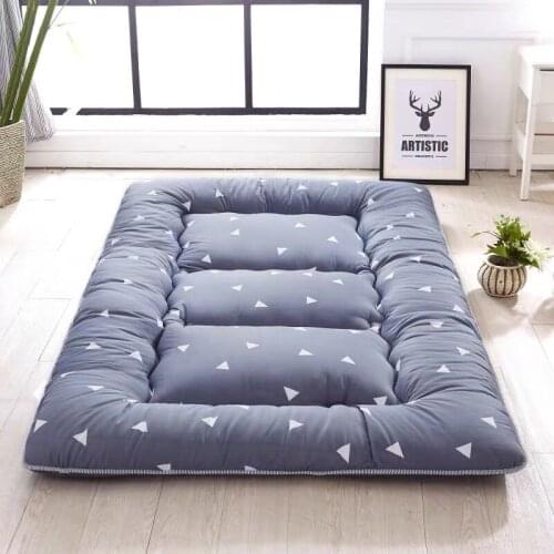2020 New Cartoon 10cm thick velvet mattress students dormitory soft mattress foldable tatami single double bed cotton mattress