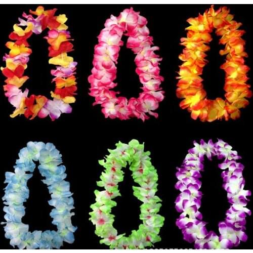 Brand new wedding Party cheerleader decoration hawaiian Flower necklace wreaths necklace artifical flowers drop shipping