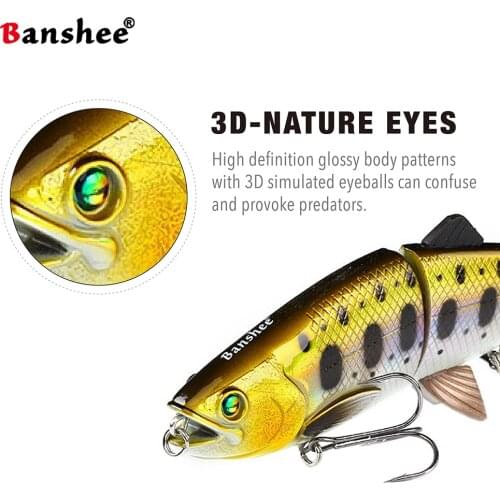 Banshee Big Multi Jointed Swimbait Fishing Lures Slow Sinking Wobblers For Pike Bass Perch Hard Baits Joint Crankbits 200mm 90g