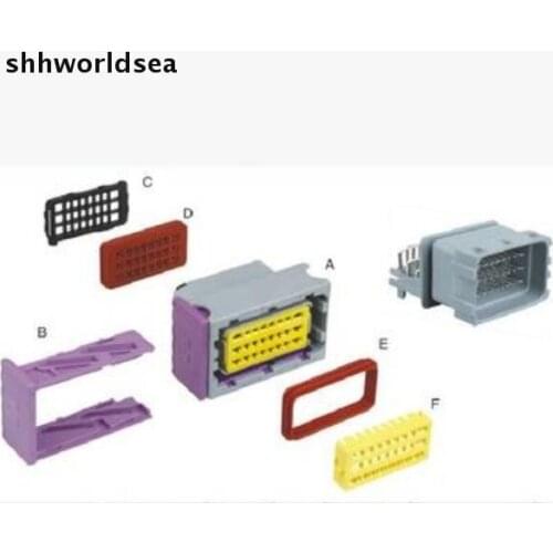 Shhworldsea 2Sets 24pin 24P car computer connector,male and female Auto computer connector,Hot sale Automotive PLUG