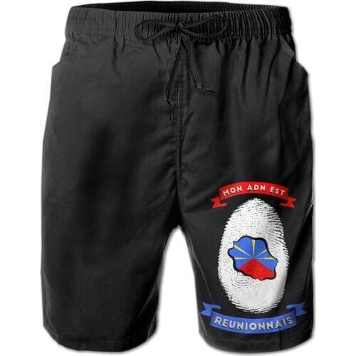 Summer Men Beach Shorts Breathable Quick Dry Funny Novelty R248 Loose My DNA Is Reunion Island Reunion Island 9 Male Shorts