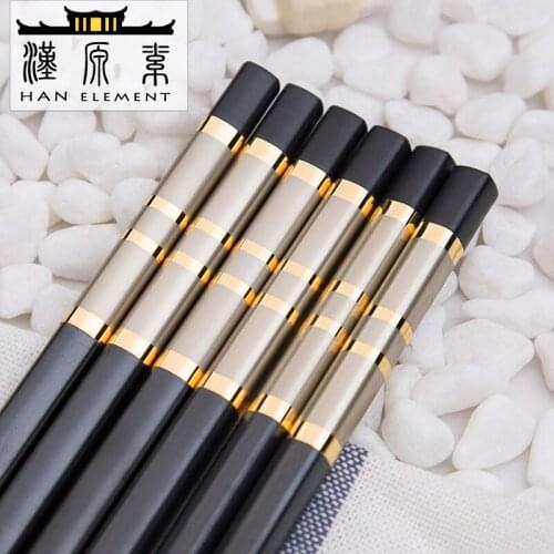 Dinning Room Used Mildew Proof Tableware Alloy Chopsticks Japanese Chopsticks for Sushi Food