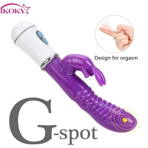 IKOKY Rabbit Vibrators Vagina Clitoris Stimulator Sex Toys For Women Dildo Vibrator Female Masturbator G-spot Massager Erotic