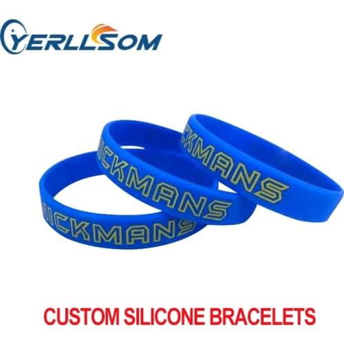 YERLLSOM 100PCS customized personalized silicone bracelets wristbands for events YS20050202