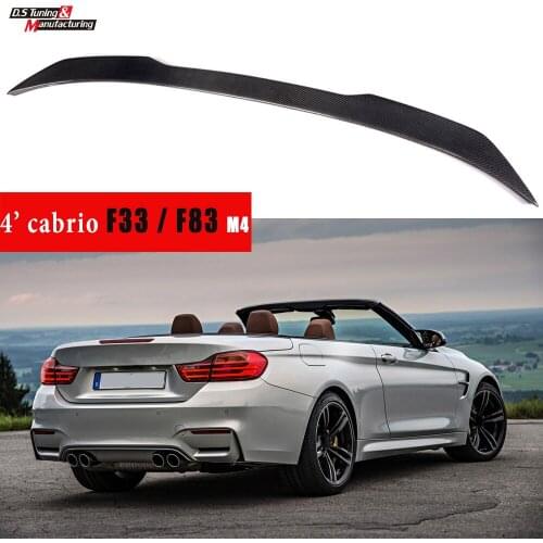 F33 F83 M4 Cabriolet Carbon Fiber Rear Spoiler Car Wing Styling Parts Accessories for BMW 2013 - 2020 4 Series Convertibles