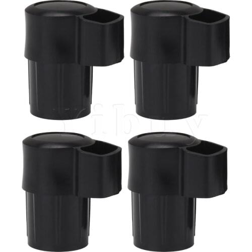 Yibuy 4pcs Alto Sax End Plug Cap 21mm Inner Dia Black Replacement Accessories