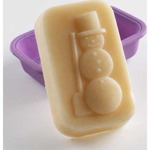 3D Christmas Snowman Soap Mould Snowman Soap Mold Silicone Mold Children Present Christmas Gifts