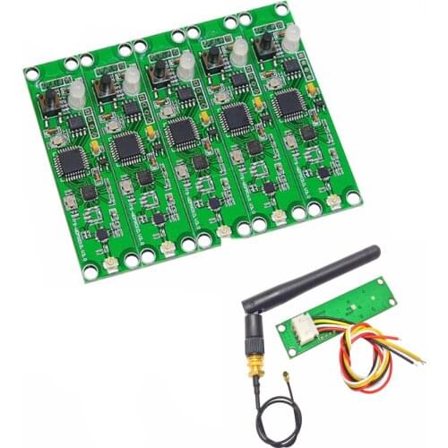 5PCS Wireless DMX Board With Antenna 2 in 1 Transmitter & Receiver Wireless DMX512 PCB Module