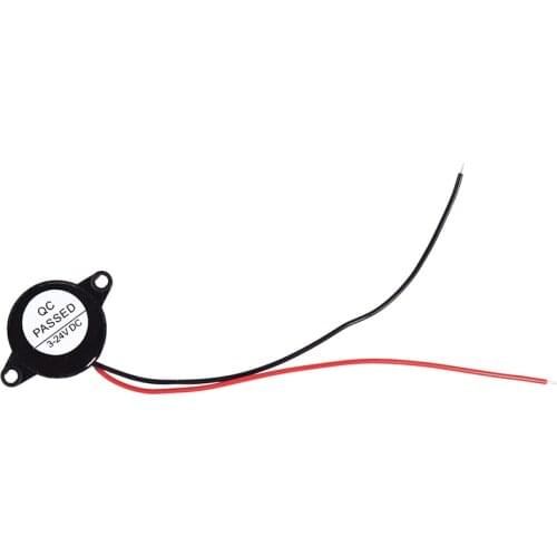 5 Pcs DC 3-24V 85dB Sound Electronic Buzzer Alarm Black 23 x 12mm