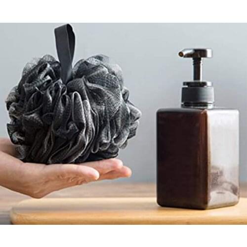 5Pcs MenS Black Bath Flower Bamboo Charcoal Bath Ball Deep Cleansing Soft And Fluffy Fine Mesh Bath Ball