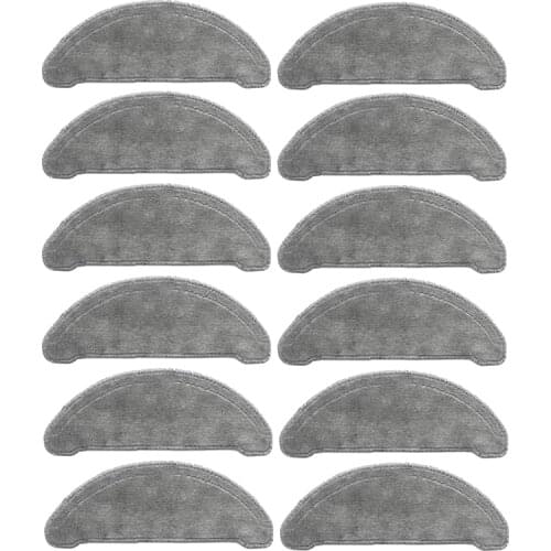 Promotion!12Pcs Replaceable Mop Cloths Accessories Sets Parts for Roidmi EVE Plus Robot Vacuum Cleaner