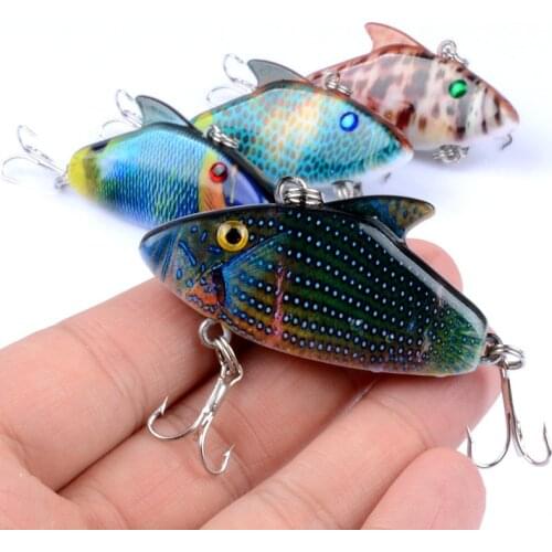 Free Shipping 5.5cm 7.9g Fishing Lure Artificial VIB Hard Bait Bauble Chatterbait ALLWater Wobbler Popper YU025