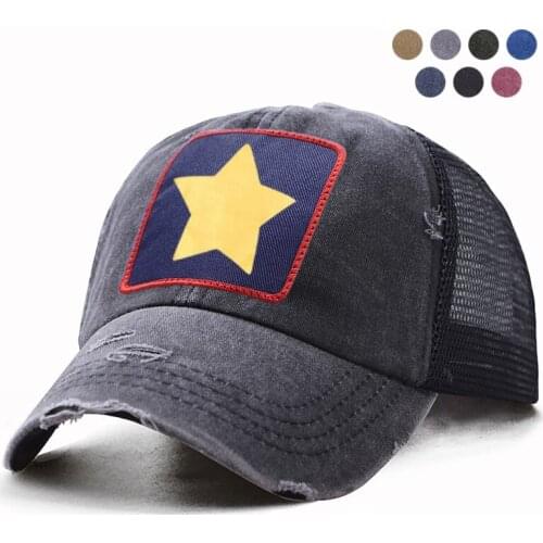 Baseball Cap Steven Universe Star Cap Mens Women Snapback Hip Hop Cap Trucker Mesh Cap Bone Gorra Dad Hat Sport Sunshade Sunhat