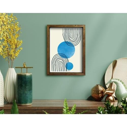 BK Home Natural Solid Wood Framed Tablo-55