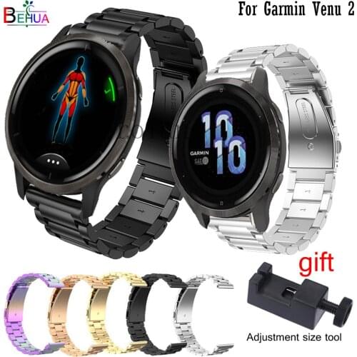 Stainless Steel 20mm 22mm Watchband For Garmin Venu 2 Bracelet Band Strap Wristband For Garmin Vivoactive 4 3 Forerunner 745 new