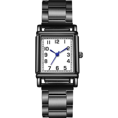 Rectangular Dial Watch Ladies Steel Band Ladies Quartz Watch Woman Luxury Digital Man Women Watch Silicone Strap Quartz Watch