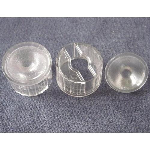 #CLE-20 High quality Led Lens sets, Lens Diameter: 20mm, Holder Size: 22X13.4mm, 30 degree, Texturing surface, PMMA Materials