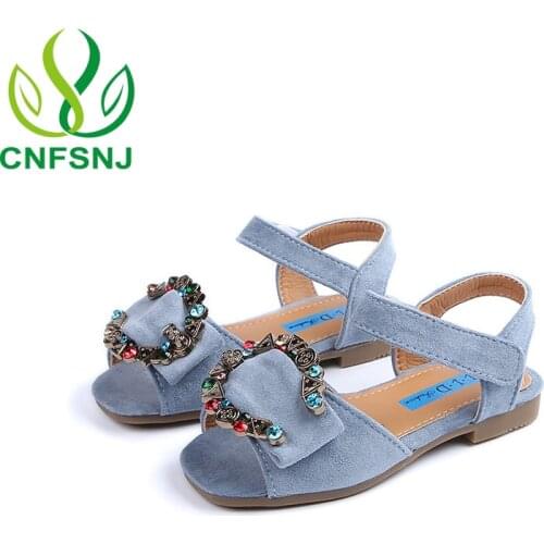 CNFSNJ new girls sandals shoes for baby cute design casual high quality kids Rhinestone fashion summer sneakers 26-36