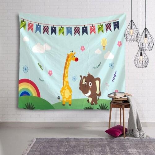 Tapestry Wall Hanging Bedspread Beautilf Concise Cute Animal Print For Baby Child Living Room Free Shipping Large Size