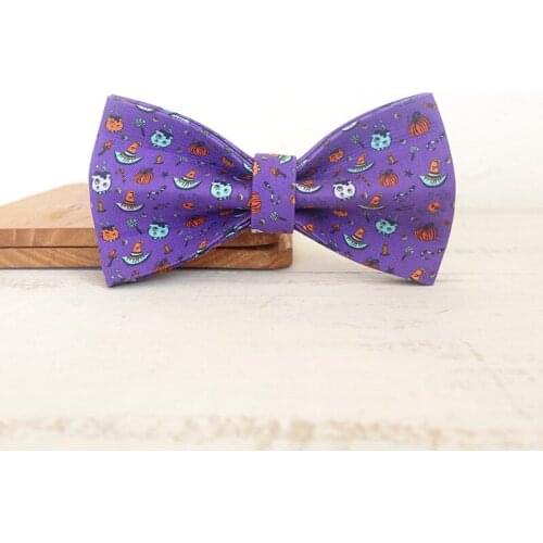 Halloween Pumpkin Dog Bowtie Pet Collar Accessory Puppy Cat Pet Supplies Grooming Tools Dogs Dismountable Ornamental Bow Tie