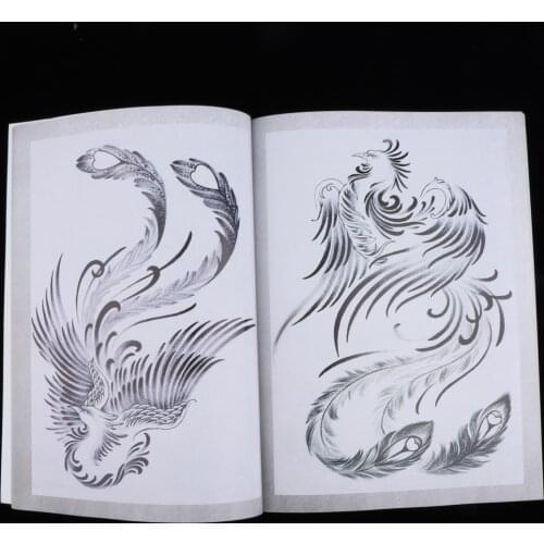 Chinese Mythical Creatures Tattoos Book Body Art Traditional Design