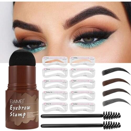 Eyebrow Stamp Shaping Kit Waterproof Long Lasting Natural Shape Brow Stamp Contouring Stick Make Up Perfect Eyebrow In Seconds