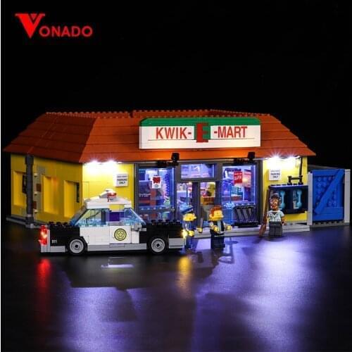 Led light set for Simpsoned 71016 convenience store city series blocks model 16004 light up your toys(only Light set,no blocks)