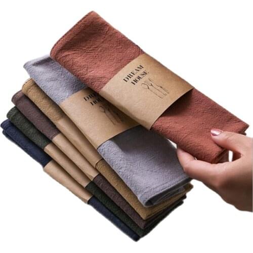 2PCS Economic Durable Colorful Cloth Napkin,Reusable Fabric Placemat,Tea Towel for Kitchen Dining Restaurant Hotel Cutlery Decor
