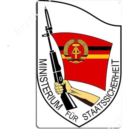 Stasi Ministry State Security - Gdr Ddr East Germany Metal Signs Cinema Living Room Club Bar Printing Plaques Tin sign Posters
