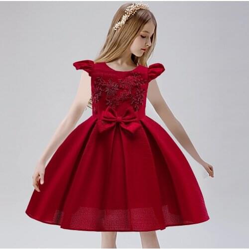 Summer applique Green Girls Dresses Children Party Wedding Dress for Girls Christmas Clothing Birthday Ball Gown Dresses 3 8Y