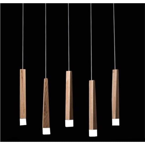 Post-modern European Solid Wood Acryl Pendant Light Nordic 3w 110v/220v For Dining Room Restaurant Living Room 1/3/7/9 Head 1573