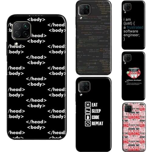 Programmer Code Software Case For Huawei P30 Pro P20 P40 P Smart 2021 2019 Nova 5T Honor 10 Lite 8A 8X 9X 10i Cover