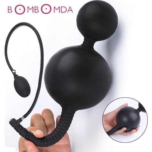 Sex Shop Huge Inflatable Anal Plug Prostate Massager Vagina Anus Expansion Beads Butt Plug Anal Sex Toys For Men Woman Product