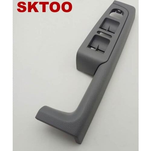 SKTOO For Skoda Superb door handle front left door armrest box inner handle frame, the lifter switch box Gray