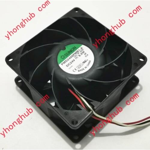 SUNON PMD2408PMB1-A (2).R.GN DC 24V 9.6W 80x80x38mm Server Cooling Fan