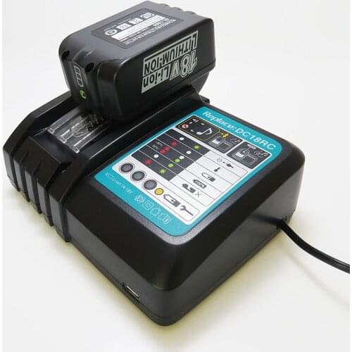 Li-ion Battery Charger for Makita Charger 18V 14.4V BL1860 BL1850 BL1830 BL1430 DC18RCT DC18RC Power tool 3A Charging Current