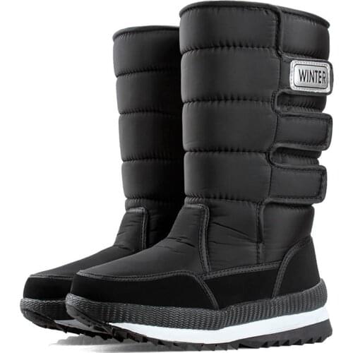 High Top Snow Boots Men Shoes Winter Plus Velvet Super Warm Cotton Shoes Man Black Camouflage Big Size 39-47 Cold-proof Boots