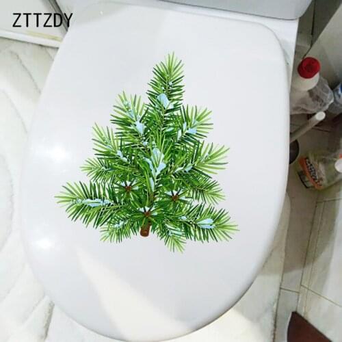 ZTTZDY 22.6×24CM Verdant Pine Branch Fresh Plant Home Room Wall Decor Accessories Toilet Sticker T6-0015