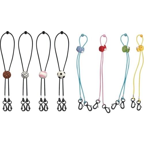 1PC Face Mask Holder With Cartoon Dinosaur Mask Lanyard Adjustable Mask Anti Lost Anti Drop Mask Hanging Rope Random Color New