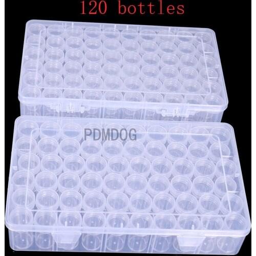 60/56 Bottles Jar Square Diamond Painting Storage box Diamond Painting Accessories Beads Container Mosaic Storage boxes Tools