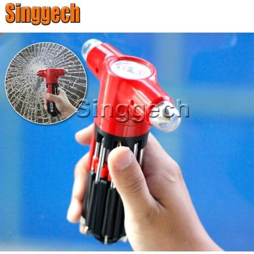 Car 8 in 1 Multifunctional Safty Hammer For Jeep Renegade Wrangler JK Grand Cherokee For Volvo XC90 XC60 S90 S60 V70 S40 V40 V70
