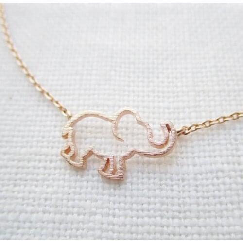 Beadsnice Steel Pendant Necklace Light Luxury Blessed Casual Hollow Elephant Delicate Selected Gifts ID 41131