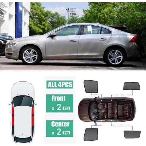 Side Windows Magnetic Sun Shade UV Protection Ray Blocking Mesh Visor Fit For Volvo S60 2014-2018