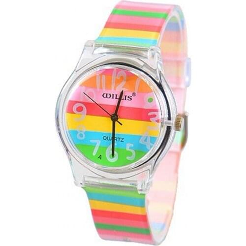 New arrival Women Willis kids Watches Resin Fashion girls ladies Waterproof wristwatch Rainbows watch relogio feminino